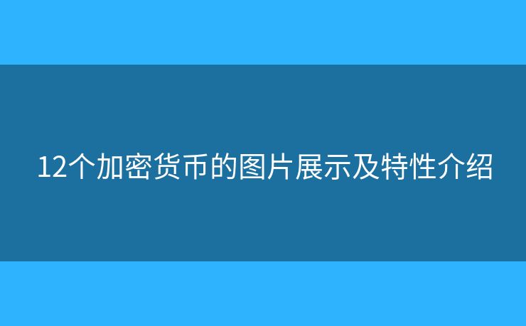 12个加密货币的图片展示及特性介绍