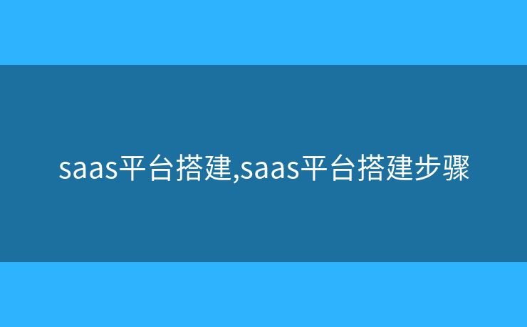 saas平台搭建,saas平台搭建步骤
