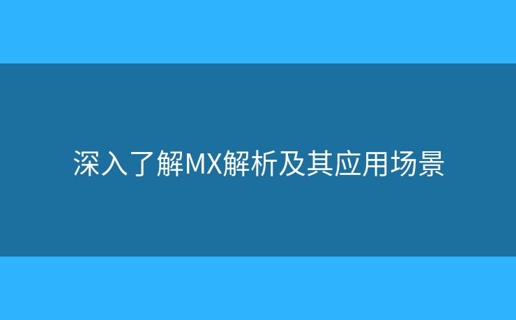 深入了解MX解析及其应用场景